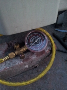 Pressure gauge attached for a day